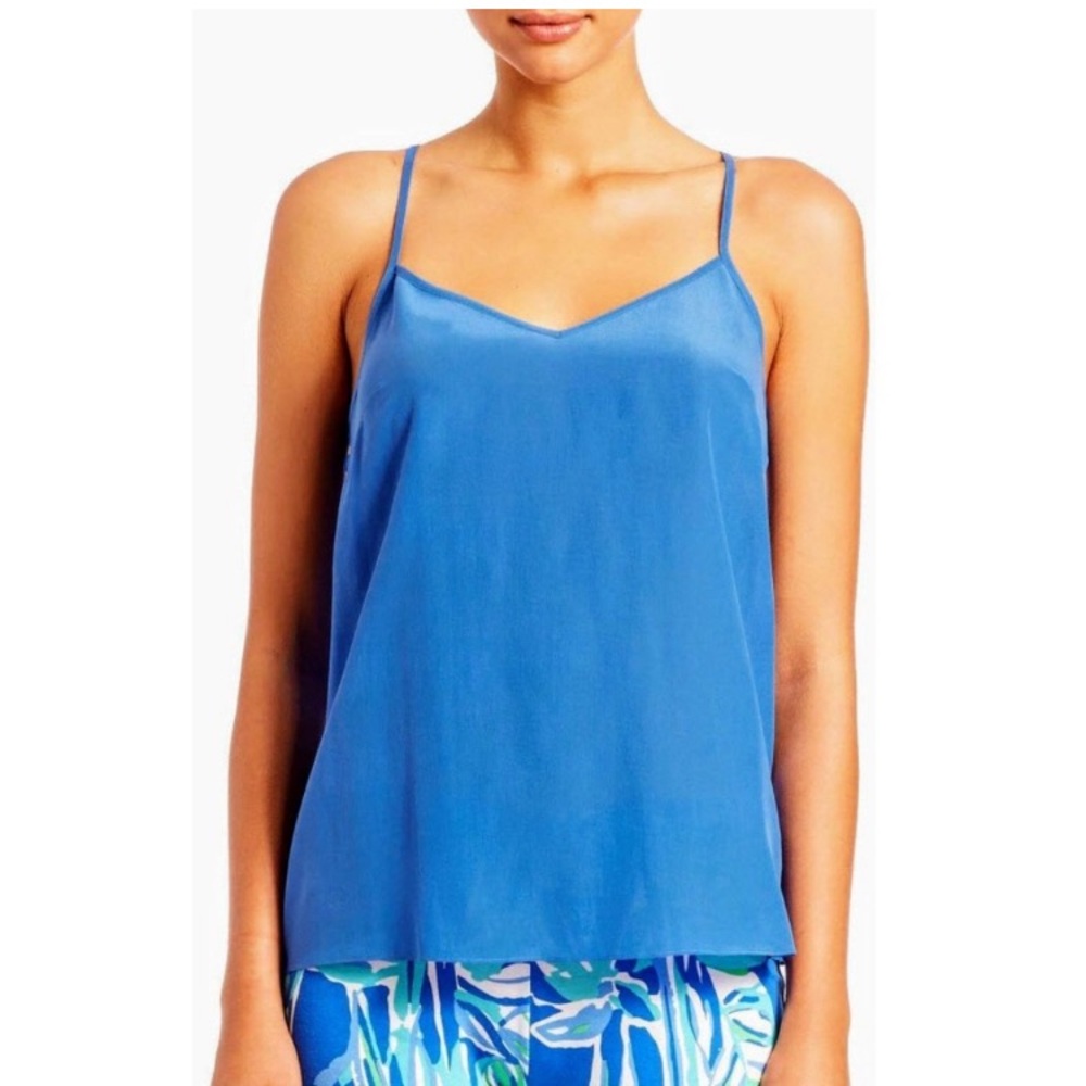 Lilly Pulitzer Silk Dust Top in Bay Blue